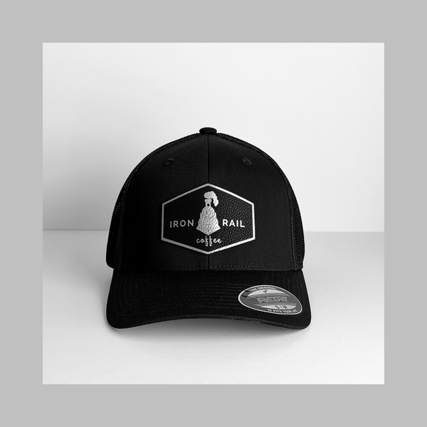 Black Fitted Patch Hat